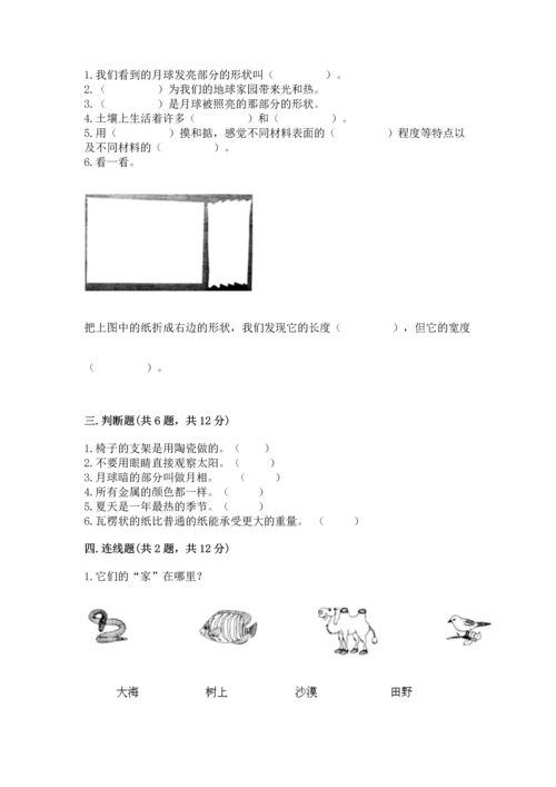 教科版二年级上册科学期末测试卷及参考答案【考试直接用】.docx