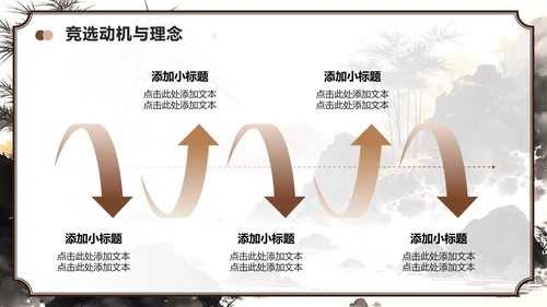 棕色中国风班委竞选学习委员竞选自我介绍PPT模板
