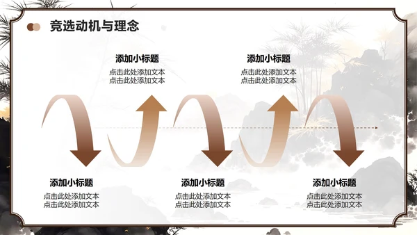 棕色中国风班委竞选学习委员竞选自我介绍PPT模板