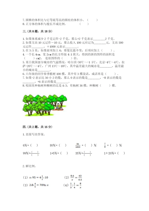 小学六年级数学毕业试题含答案（综合题）.docx