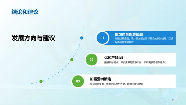蓝色商务现代体育旅游市场分析PPT模板