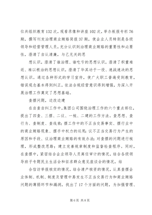 国有企业治理商业贿赂专项工作情况汇报 (3).docx