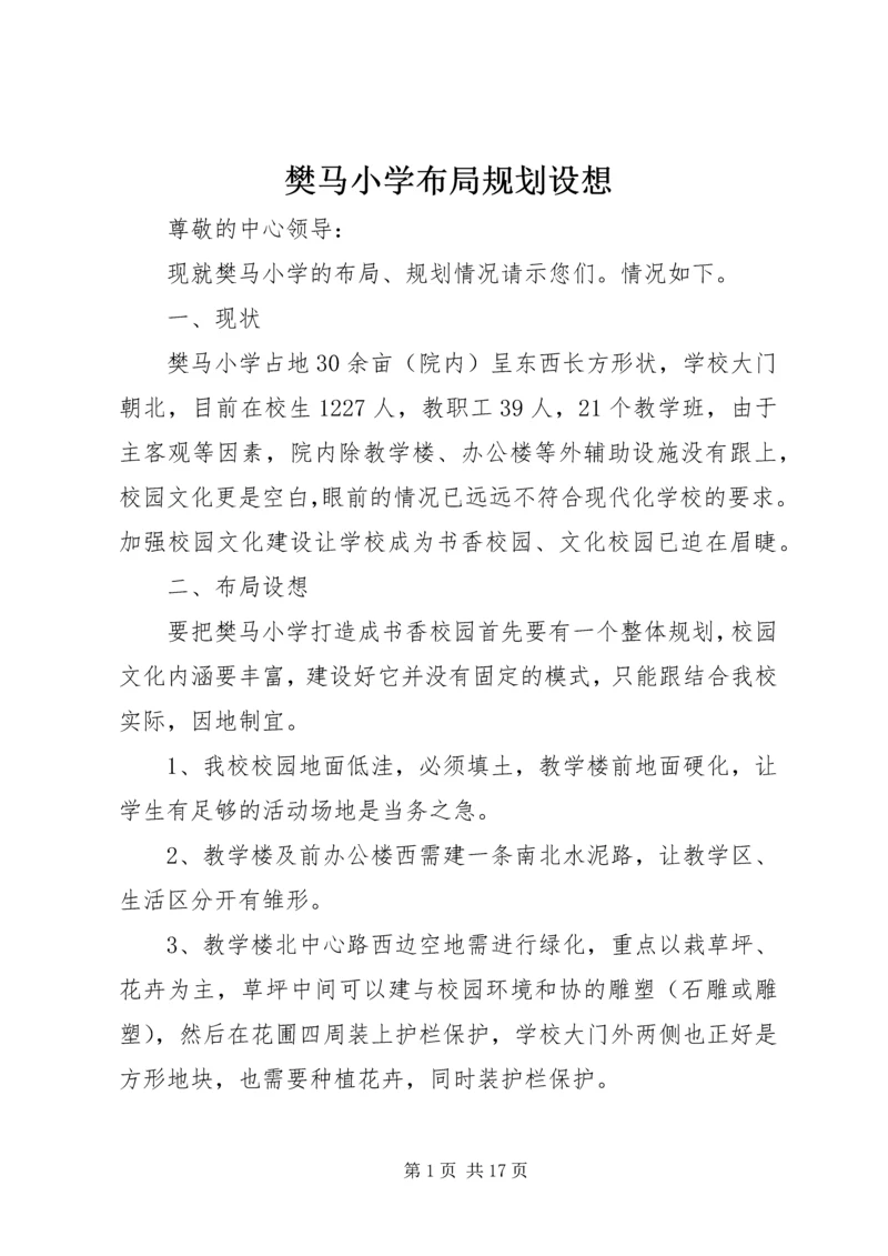 樊马小学布局规划设想.docx