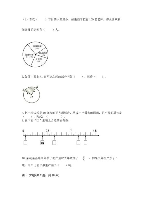 人教版六年级上册数学期末测试卷含答案（精练）.docx