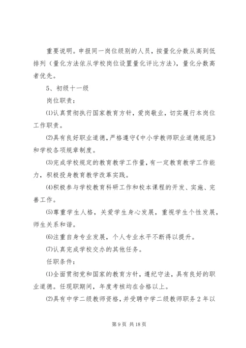 龙北港小学岗位设置实施方案.docx