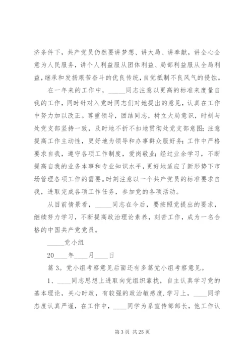 党小组考察意见优选25篇.docx