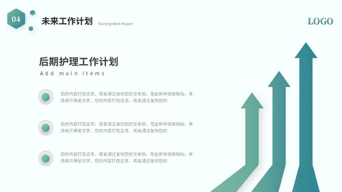 简约商务医学护理器械工作汇报工作总结ppt模板