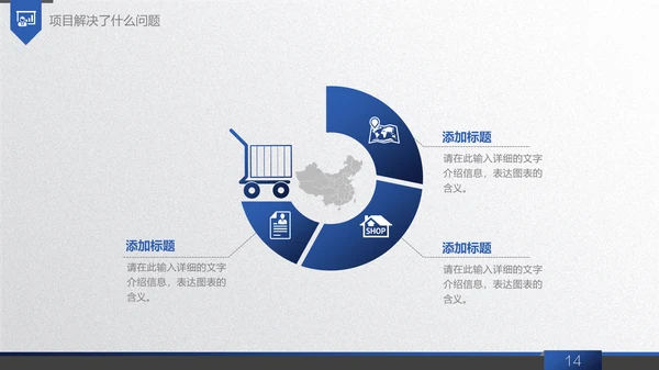 商务蓝创业商业融资计划书通用PPT模板