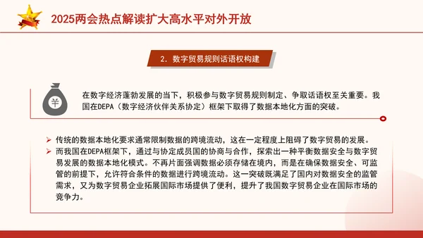 2025两会热点解读扩大高水平对外开放ppt
