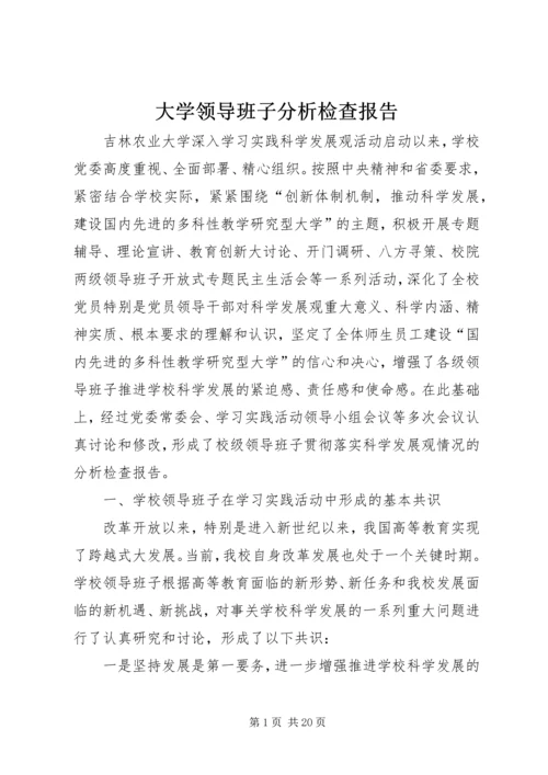 大学领导班子分析检查报告.docx