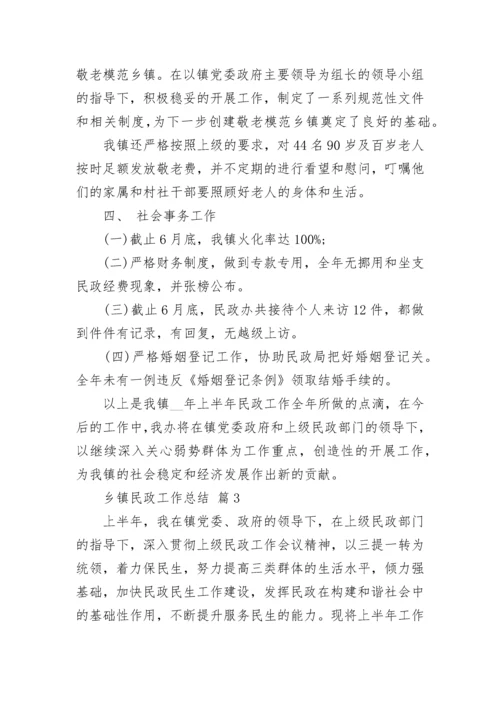 乡镇民政工作总结.docx