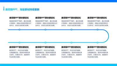 蓝色简约流程关系多项PPT内容页
