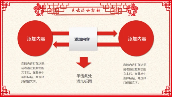 剪纸风春节贺岁过大年通用PPT模板