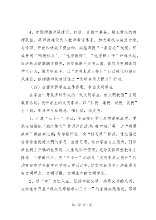 街道办提升市民文明素质实施方案 (2).docx