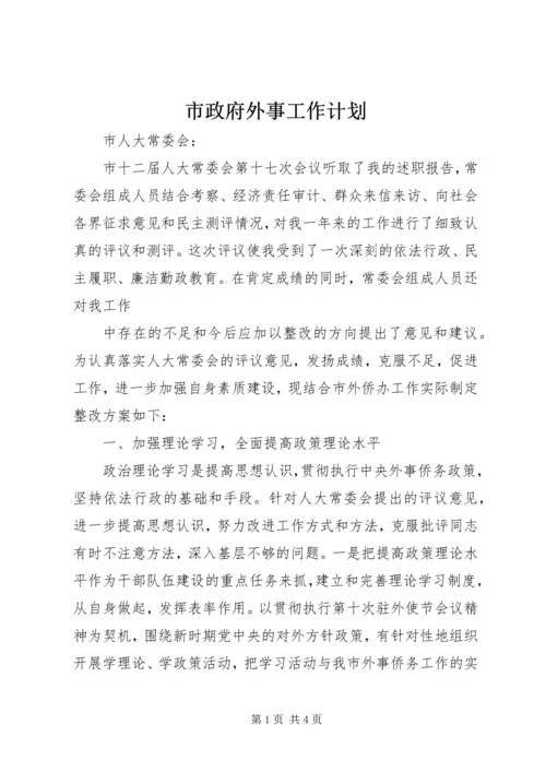 市政府外事工作计划 (3).docx