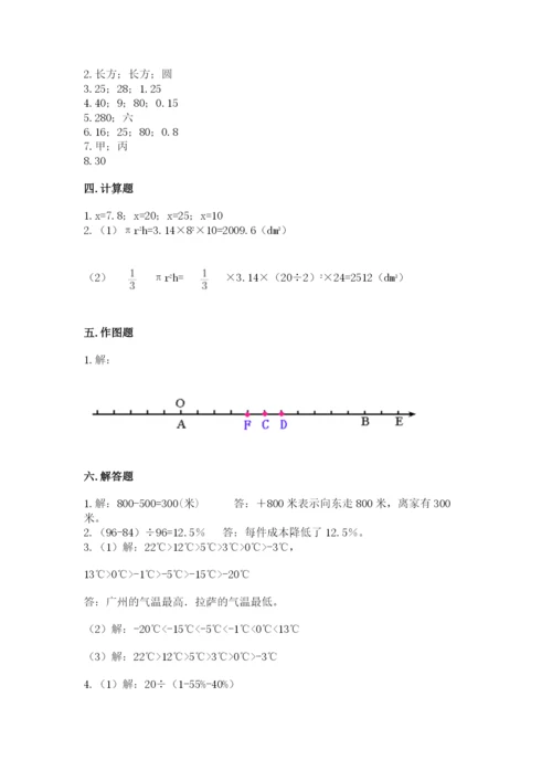 北师大版六年级下册数学期末测试卷精品（考点梳理）.docx