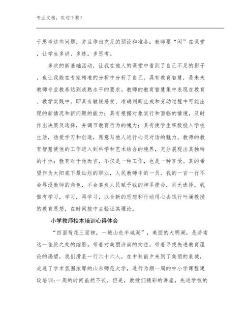 小学教师校本培训心得体会优选范文5篇.docx