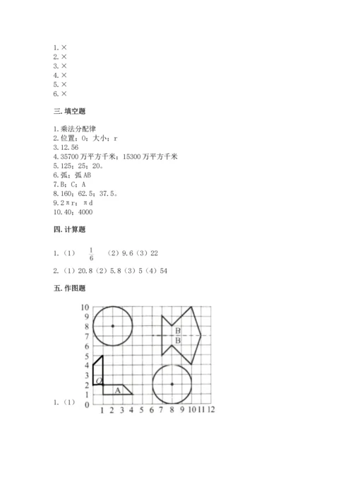 人教版六年级上册数学期末测试卷（精华版）.docx