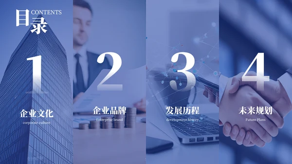 彩色简约风目录页PPT版式合集