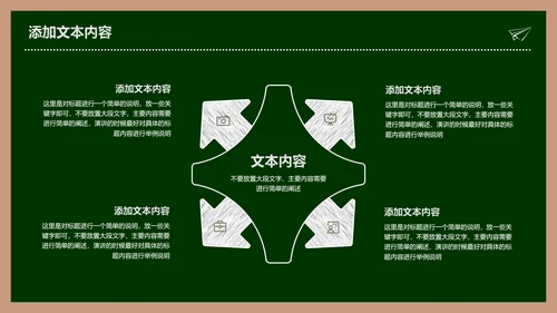 绿色简约黑板风教学课件通用PPT演示模板