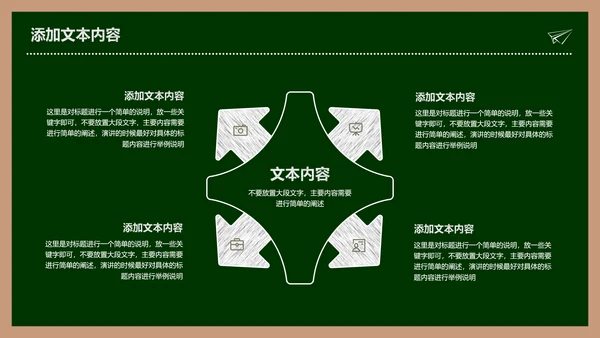 绿色简约黑板风教学课件通用PPT演示模板