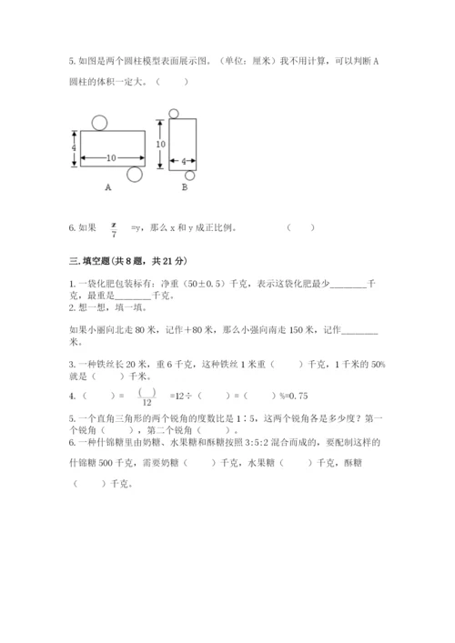 北师大版六年级下册数学期末测试卷附参考答案（典型题）.docx