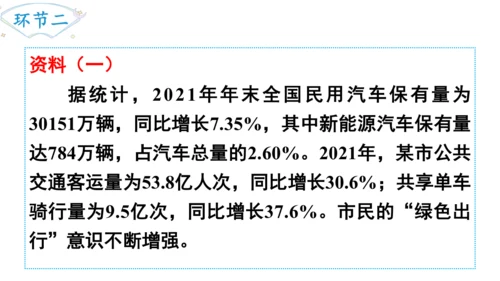 2024（大单元教学）人教版数学六年级下册6.5.1  绿色出行课件（共21张PPT)