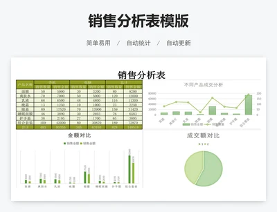 销售分析表模版