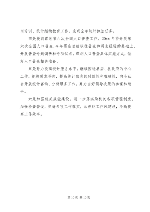 统计局年度工作总结及工作计划 (2).docx