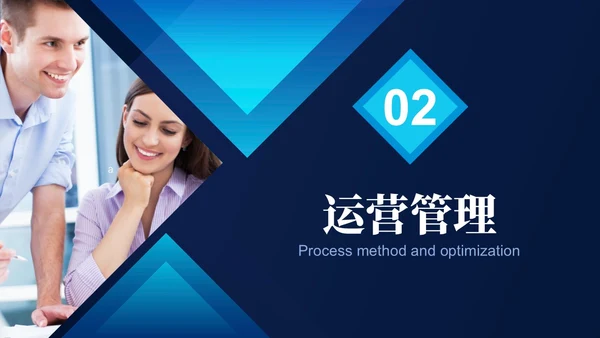 蓝色实拍简约风商务工作管理培训PPT 企业管理