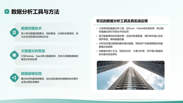 绿色扁平风创业公司的商业模式与市场分析PPT模板