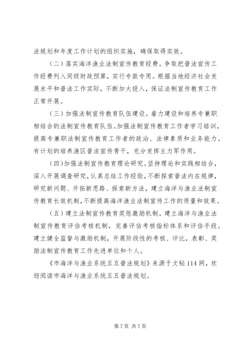 市海洋与渔业系统五五普法规划 (3).docx