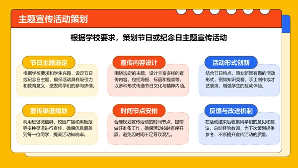 黄色插画风小学生竞选班委PPT模板