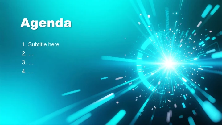 蓝绿色科技风粒子发散大学生就业报告PPT主题模板