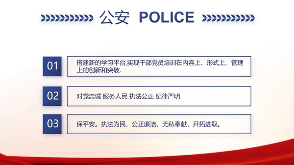 红色大气公安警察工作汇报PPT动态