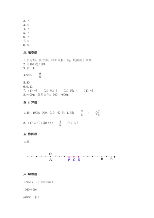 沪教版小学数学六年级下册期末检测试题附答案（轻巧夺冠）.docx