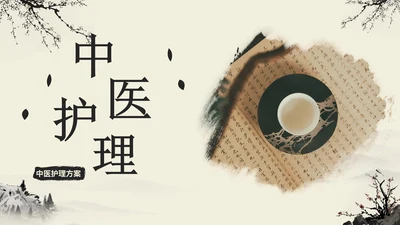 实景国风水墨中医护理方案PPT模板