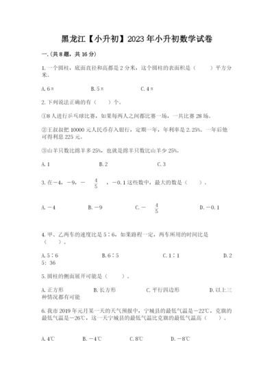 黑龙江【小升初】2023年小升初数学试卷带答案ab卷.docx