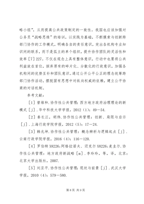 公共管理对跨部门协同治理的启示.docx