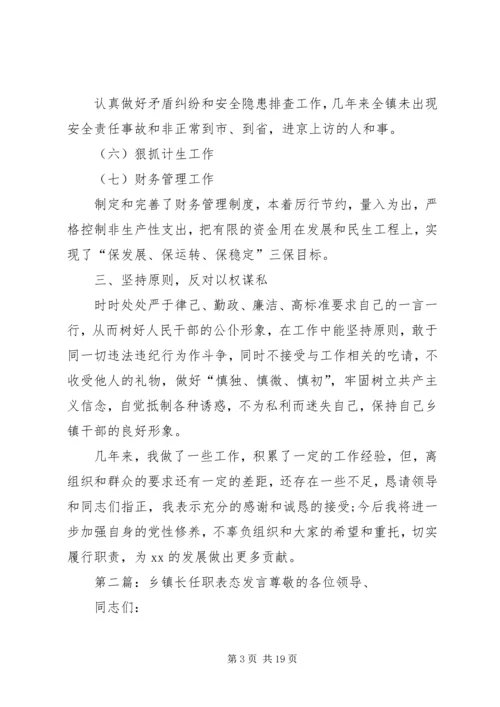 乡镇长任职工作总结.docx