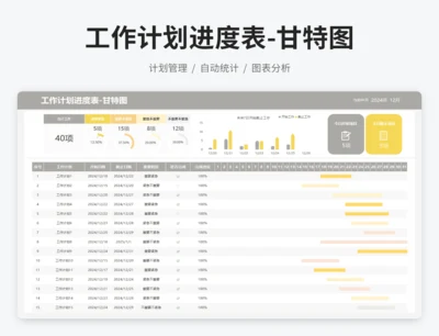 工作计划进度表-甘特图