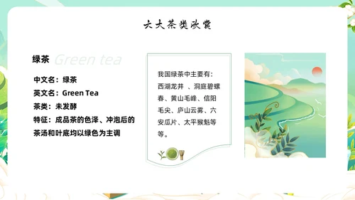 绿色国潮风少儿茶艺培训课件员工培训ppt
