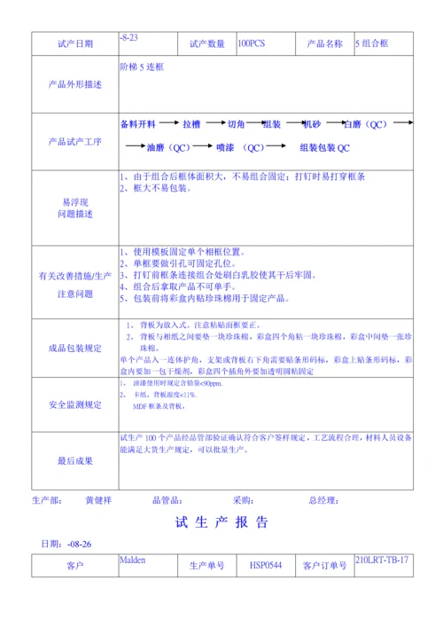 木业标准工艺公司试生产报告.docx