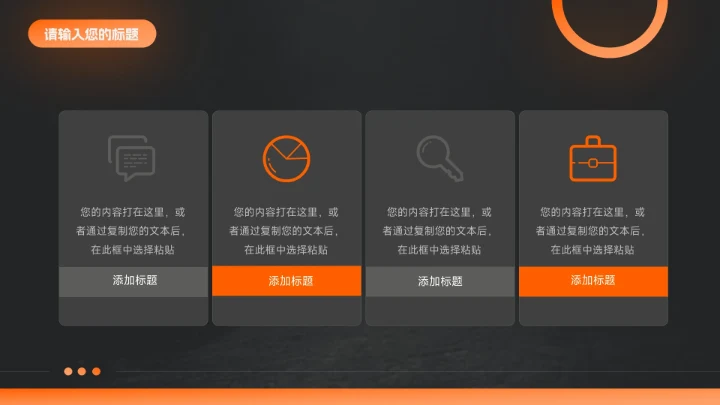 橙色暗色潮流前沿短视频运营教程PPT模板