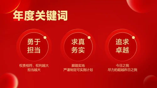 红色喜庆风大气年会表彰PPT