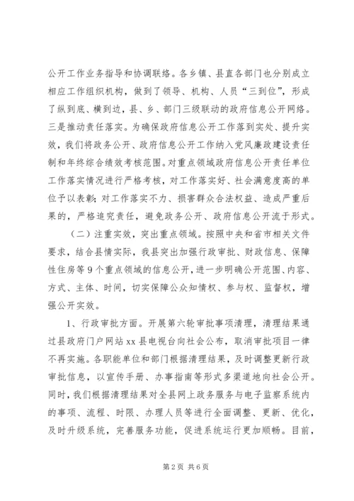 县政府信息公开工作情况报告.docx