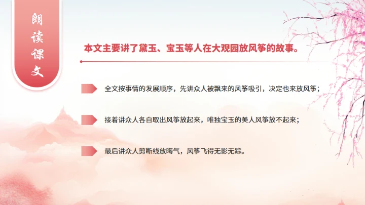 红楼春趣《红楼梦》通用PPT模板