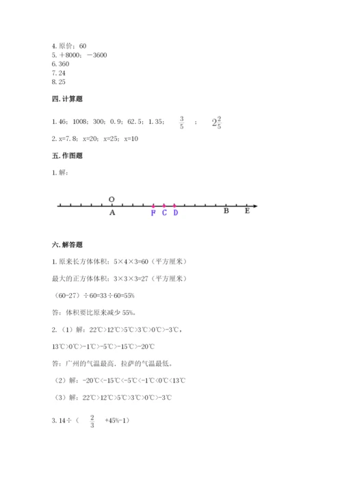 沪教版数学六年级下册期末检测试题精品（预热题）.docx