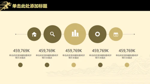 高端扁平风公司企业年度业绩汇报通用PPT模板