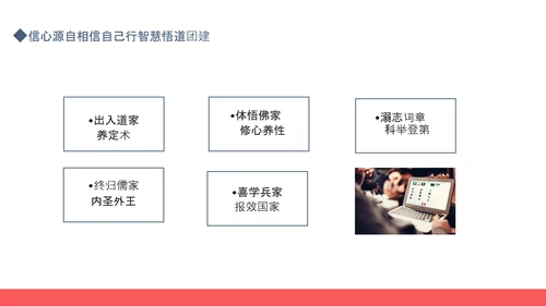 相信自己智慧悟道团建PPT模板